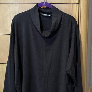 Bryn Walker Charcoal Funnel Neck Top - Size L